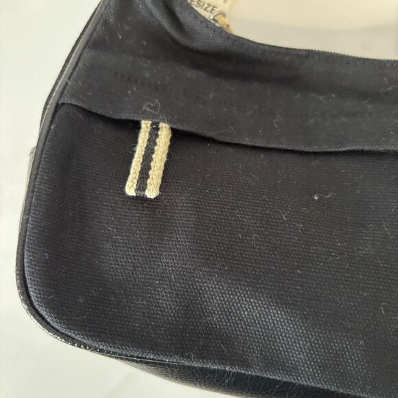 Old Navy Vintage Y2K Shoulder Bag Mini Baguette Purse NWT 2002 Canvas Black - Picture 2 of 9